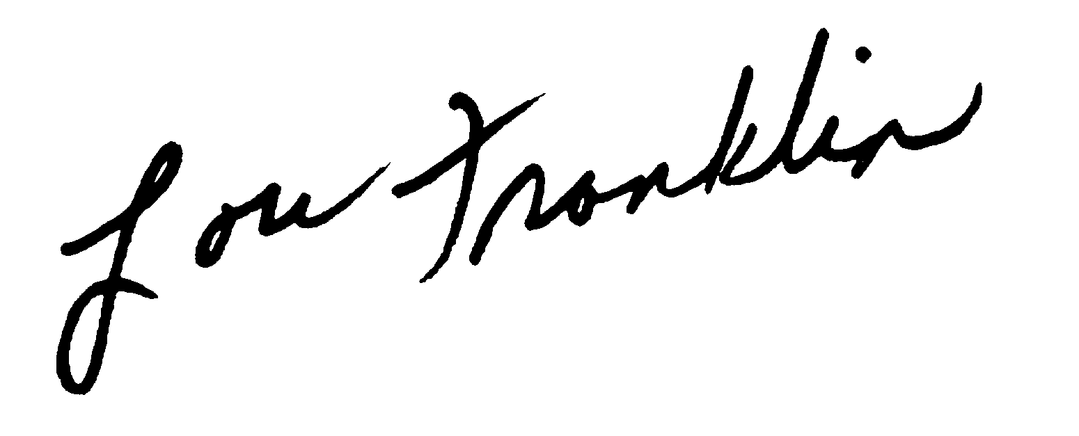 Lou Franklin signature (9428 bytes)